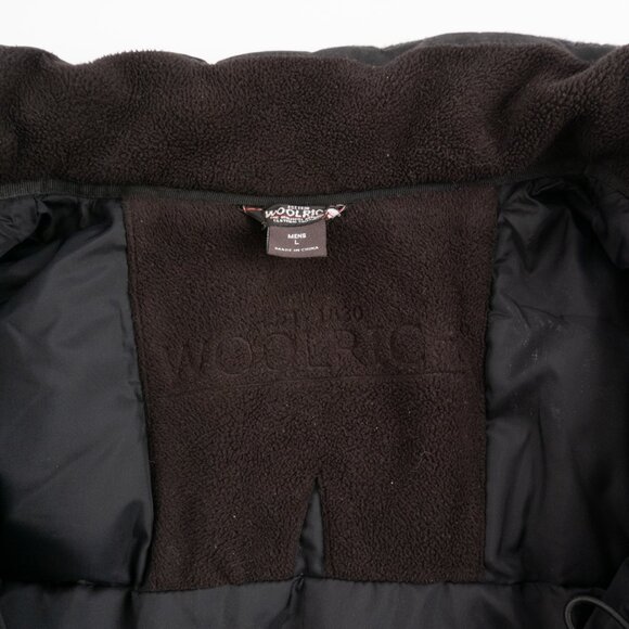 WOOLRICH Onyx charcoal grey heavy wool blend parka length winter jacket size L - Picture 9 of 14